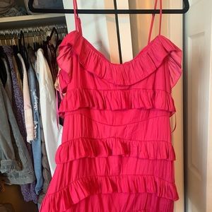 Pink ruffle dress